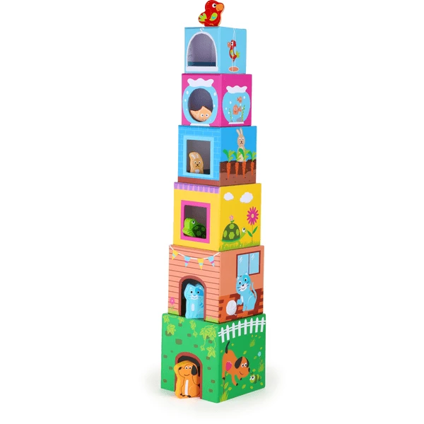 Small Foot® Stapelblokjes Met Figuren Huisdieren - Image 2