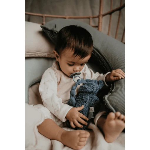 Snoozebaby Biologische Fopspeen Band Blauw Night - Afbeelding 2