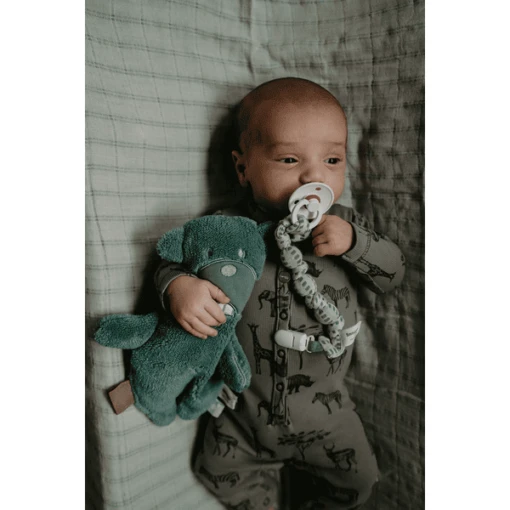 Snoozebaby Organic Fopspeen Riem Smokey Green - Afbeelding 2