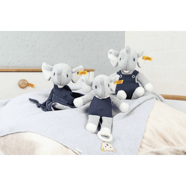Steiff Eliot Olifant Muziekdoosje, Lichtgrijs/blauw - Image 2