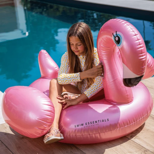 SWIM ESSENTIALS Swim Essential S Opblaasbare Flamingo Rose Goud XL - Afbeelding 5