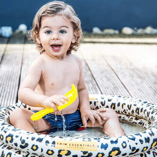 SWIM ESSENTIALS Swim Essential S Print Ed Baby Pool Beige Luipaard 60 Cm 2 Ringen - Afbeelding 4
