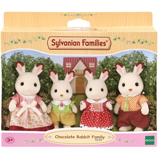 Sylvanian Families ® Chocolade Aden Konijn Familie Nieuw - Image 3
