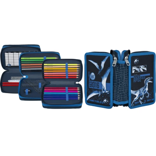 UNDERCOVER Scooli Triple Decker Jurassic World , Gevulde Studentenkoffer