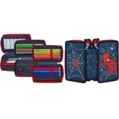UNDERCOVER Scooli Triple Decker Spider -Man, Gevulde Studentenkoffer