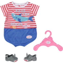 Zapf Creation BABY Born® Bath Pyjama & Klompjes Blauw 43cm