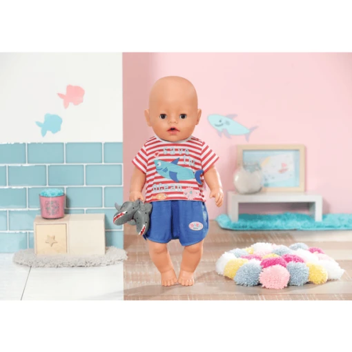 Zapf Creation BABY Born® Bath Pyjama & Klompjes Blauw 43cm - Afbeelding 5