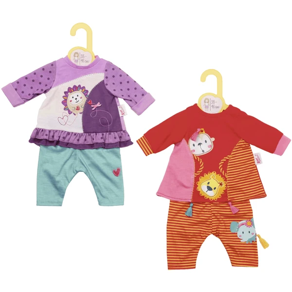 Zapf Creation Dolly Moda Jurk En Legging Dieren 2sort 43cm